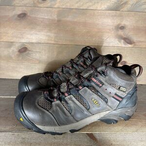 keen lansing mid mens size 10 shoes brown leather steel toe waterproof work boot
